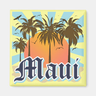 Island of Maui Hawaii Souvenir Magnet