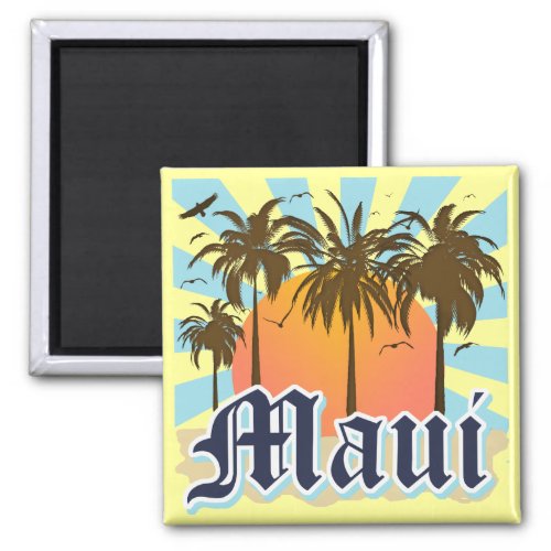 Island of Maui Hawaii Souvenir Magnet