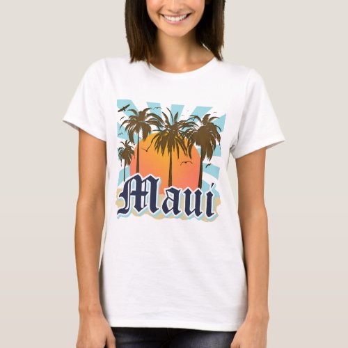 Island of Maui Hawaii Souvenir T_Shirt