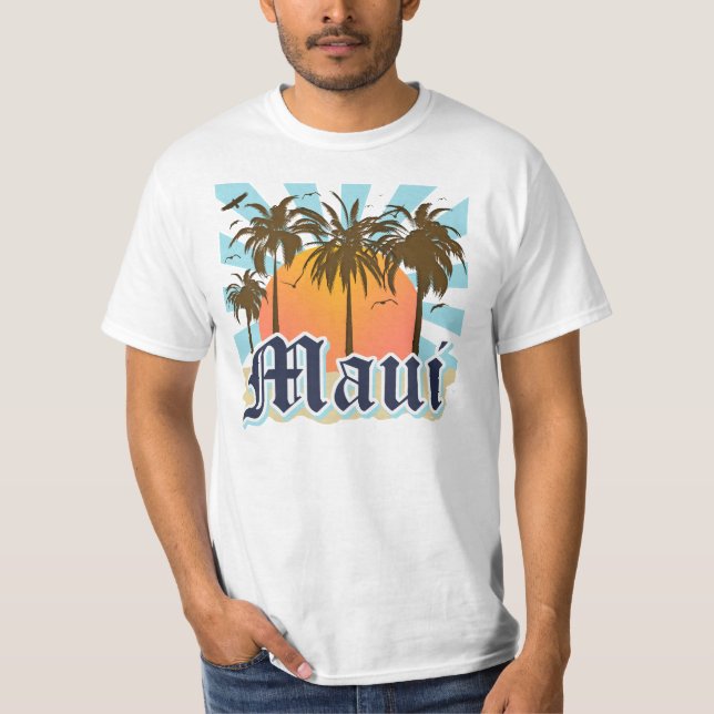 Island of Maui Hawaii Souvenir T-Shirt (Front)