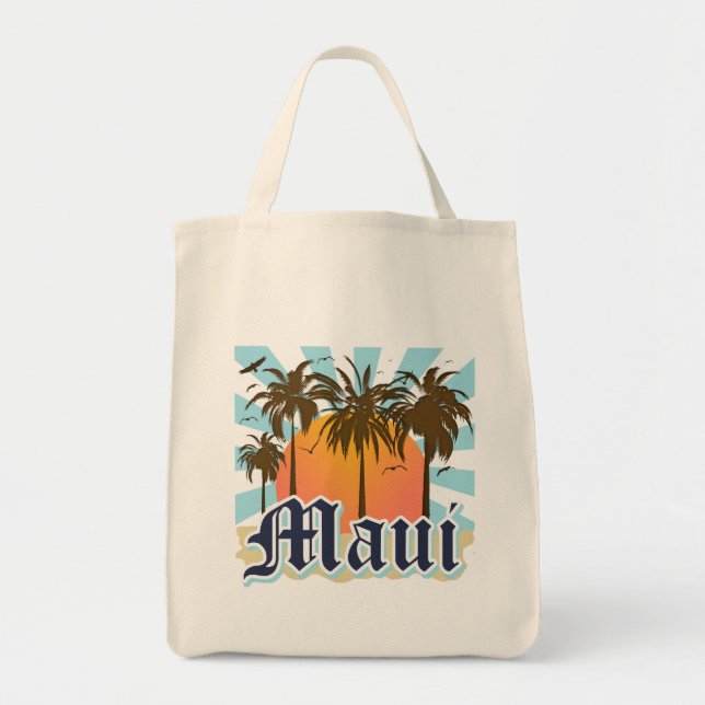 Island of Maui Hawaii Souvenir Tote Bag (Front)