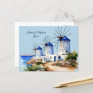 Island of Mykonos, Greece Postcard