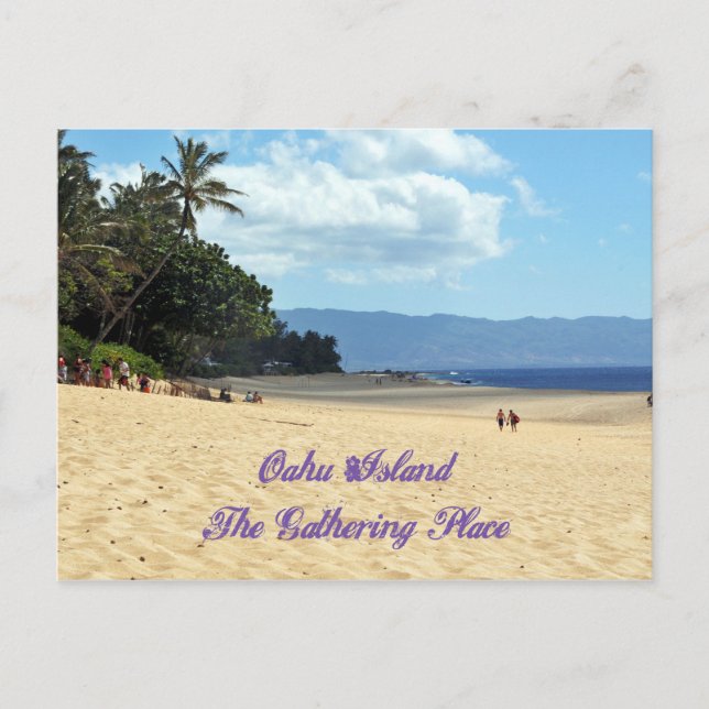 Island of Oahu Postcard (Front)