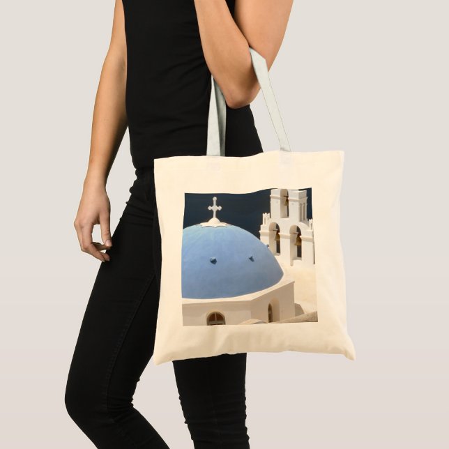 Island of Santorini Greece Tote Bag (Front (Product))