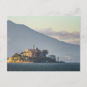 Island of Solitude — Alcatraz in Golden Light Postcard