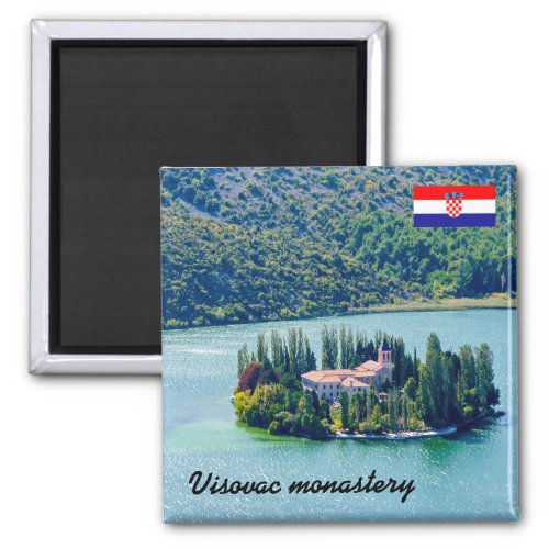 Island of Visovac monastery in Krka NP _ Croatia Magnet