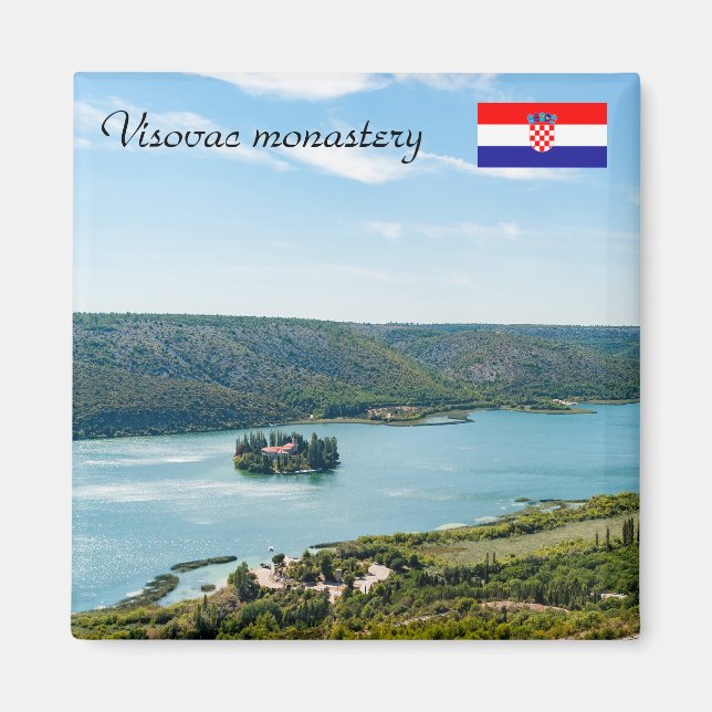 Island of Visovac monastery in Krka NP - Croatia Magnet (Front)
