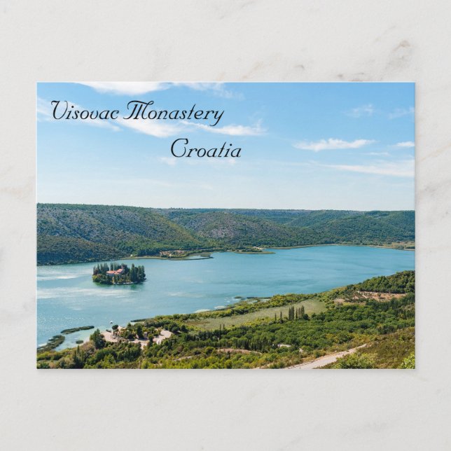 Island of Visovac monastery in Krka NP - Croatia Postcard (Front)