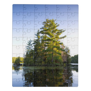 Island on Lake Long Pond Jigsaw Puzzle