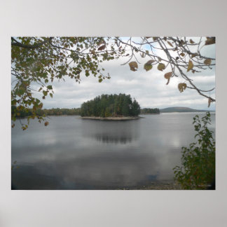 Island On The Lake Poster