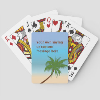 Island Palm Custom Poker Cards