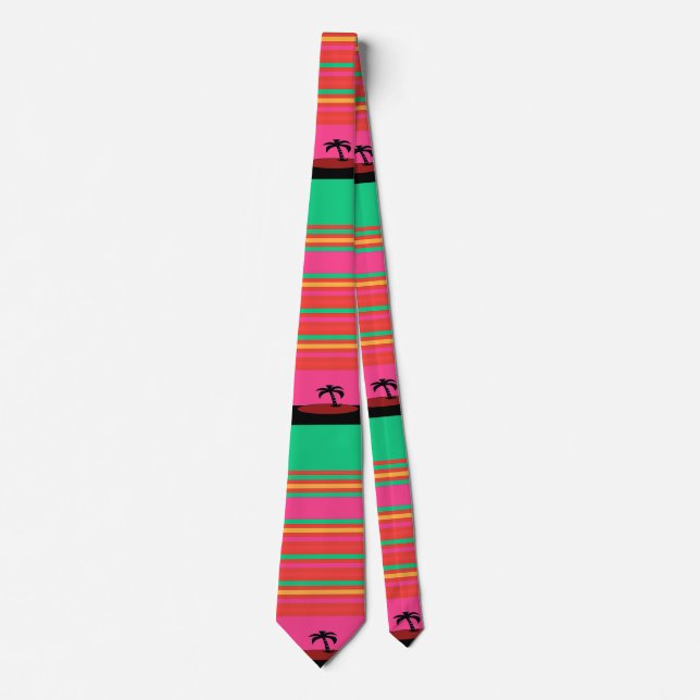 Island Palm Trees Neck Tie (Front)