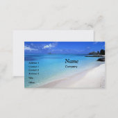 Island paradise beach business cards card template (Front/Back)