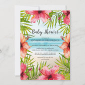 Island Paradise Tropical Beach Baby Shower Invitation (Front)