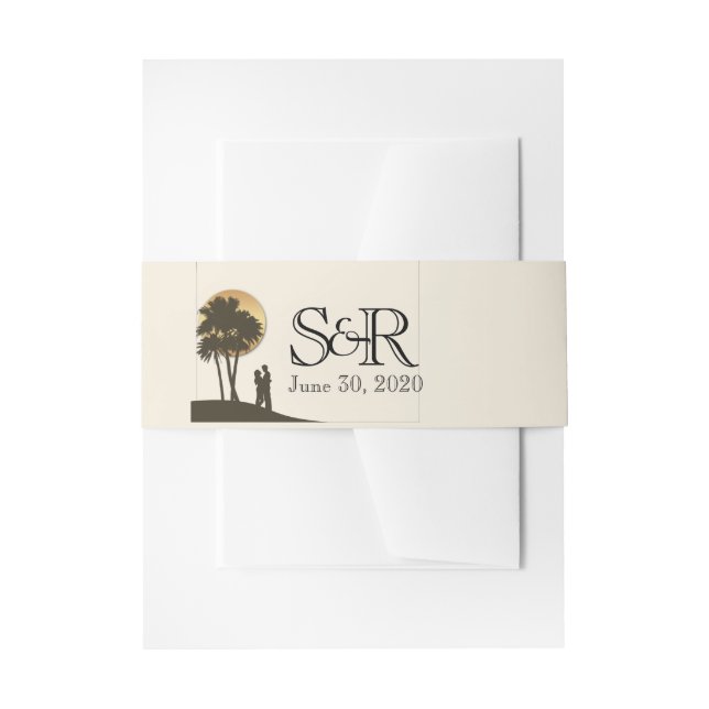 Island Paradise Wedding Belly Band (Front Example)