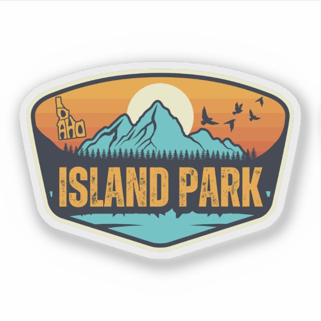 Island Park, Idaho Sticker (Front)