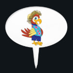 Island Parrot Cake Topper<br><div class="desc">This jolly little parrot is ready to dance into your life for any festive occasion. Bring a topical island feel to your party with this design.</div>