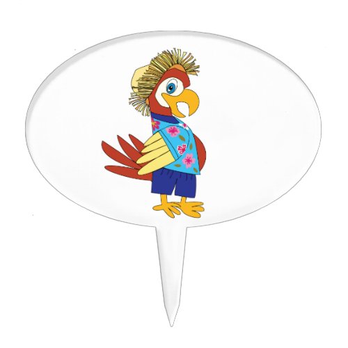 Island Parrot Cake Topper