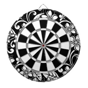 ISLAND PLUMERIA (BLACK) DART BOARD