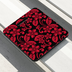 ISLAND PLUMERIA (BLACK/RED) Stadium Seat Cushion