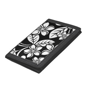 ISLAND PLUMERIA (BLACK) TRI-FOLD WALLET