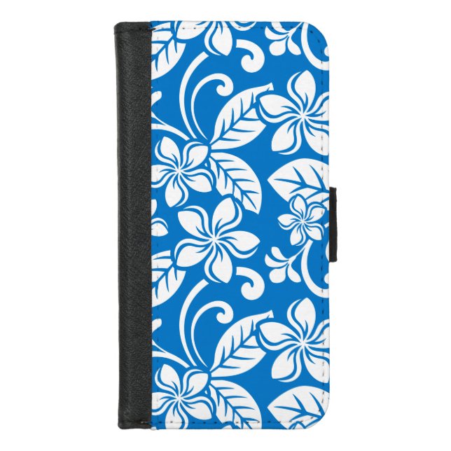 ISLAND PLUMERIA (BLUE SKY) iPhone WALLET CASE (Front)