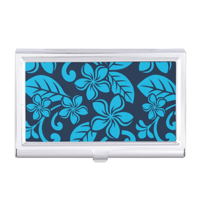 ISLAND PLUMERIA (BLUE x 2)Business Card Holder (Front)