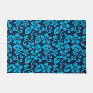 ISLAND PLUMERIA (BLUE x 2) Doormat