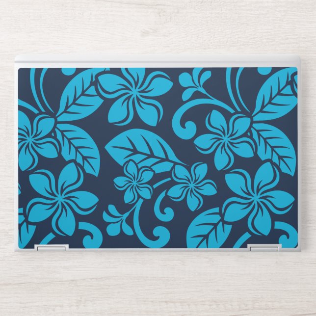 ISLAND PLUMERIA (BLUE x 2) HP Laptop Skin (Front)