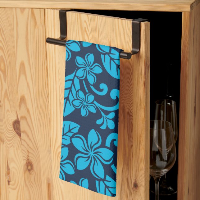 ISLAND PLUMERIA (Blue x 2) Kitchen Towel (Thirds Fold)