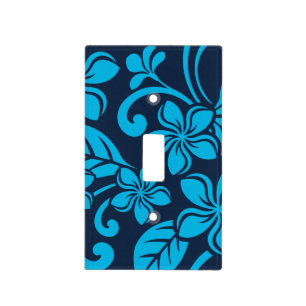 ISLAND PLUMERIA (BLUE x 2) LIGHT SWITCH COVER