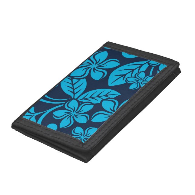 ISLAND PLUMERIA (BLUE x 2) Trifold Wallet (Bottom)