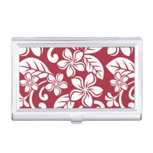 ISLAND PLUMERIA (CARDINAL RED) BUSINESS CARD CASE