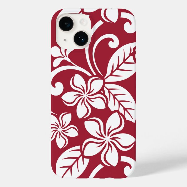 ISLAND PLUMERIA (CARDINAL RED)  Case-Mate iPhone CASE (Back)