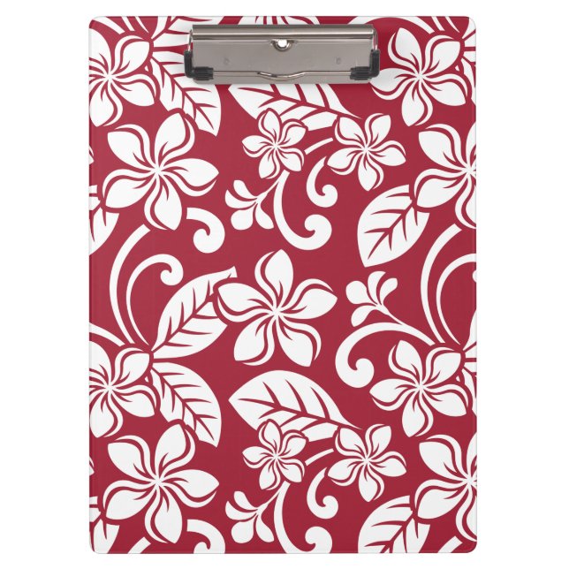 ISLAND PLUMERIA (CARDINAL RED) CLIPBOARD (Front)