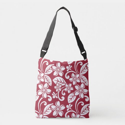 ISLAND PLUMERIA CARDINAL RED CROSSBODY BAG