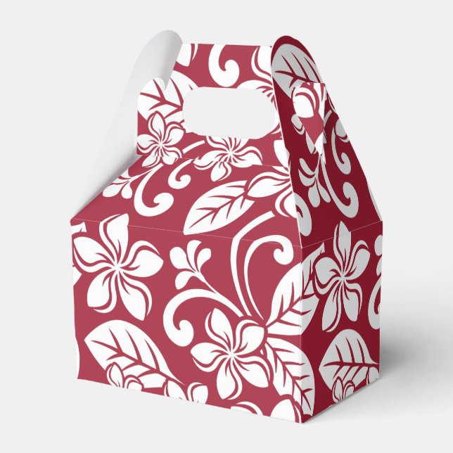 ISLAND PLUMERIA (CARDINAL RED) FAVOR BOXES (Front Side)