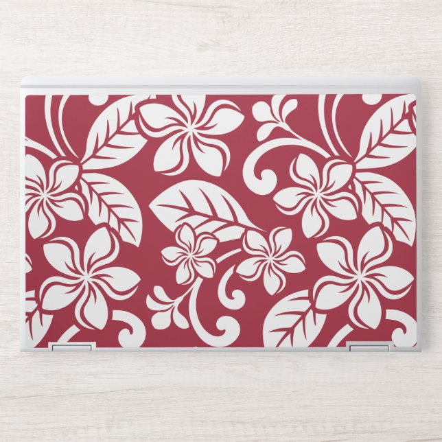 ISLAND PLUMERIA (CARDINAL RED) HP LAPTOP SKIN (Front)