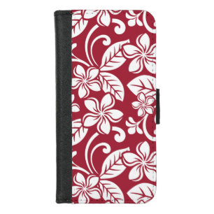 ISLAND PLUMERIA (CARDINAL RED) iPhone 8/7 WALLET CASE