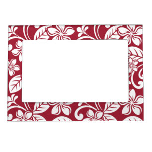 ISLAND PLUMERIA (CARDINAL RED) Magnetic Frame