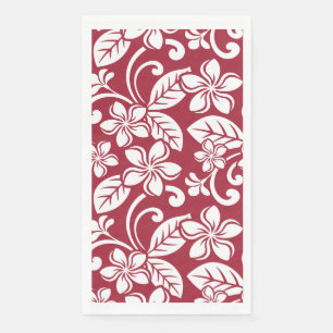 ISLAND PLUMERIA (CARDINAL RED) PAPER GUEST TOWELS