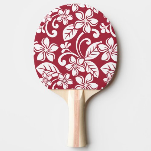 ISLAND PLUMERIA CARDINAL RED PING PONG PADDLE