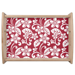 ISLAND PLUMERIA (CARDINAL RED) serving tray