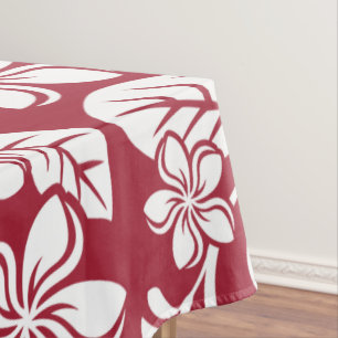 ISLAND PLUMERIA (CARDINAL RED) Tablecloth