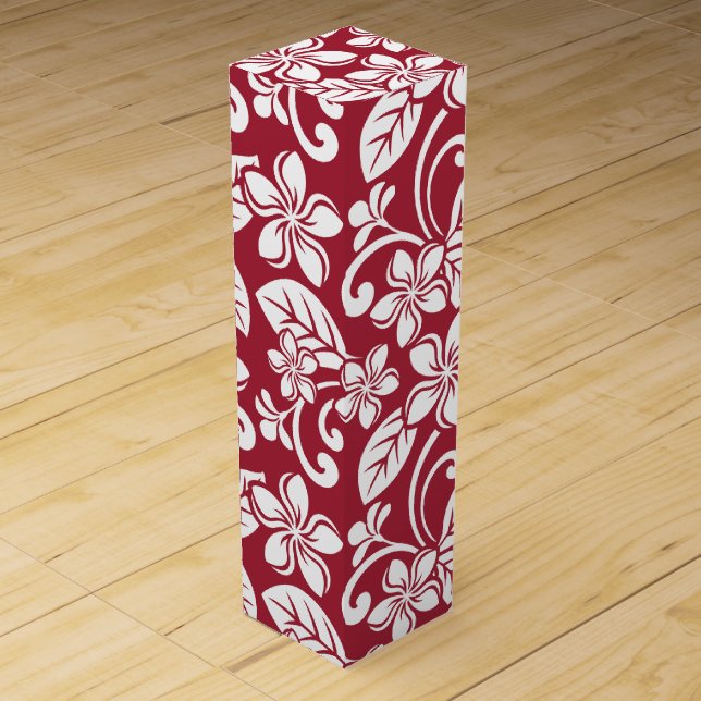 ISLAND PLUMERIA (CARDINAL RED) WINE BOX (Front)