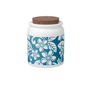 ISLAND PLUMERIA (CARIBBEAN BLUE) Candy Jar