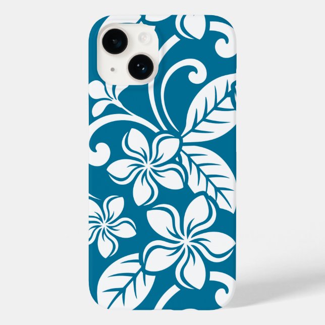 ISLAND PLUMERIA (CARIBBEAN BLUE) Case-Mate iPhone CASE (Back)