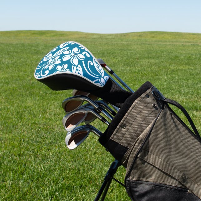 ISLAND PLUMERIA (CARIBBEAN BLUE) GOLF HEAD COVER (In Situ)
