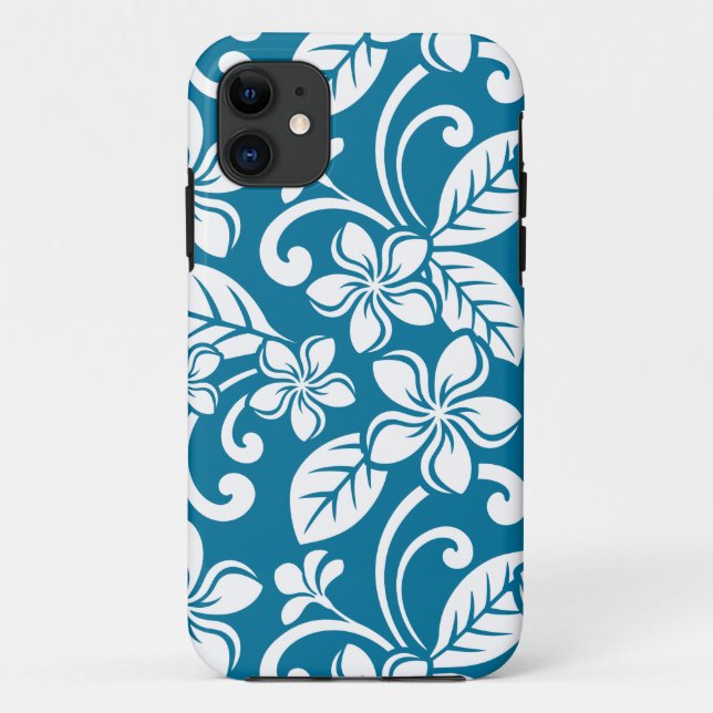 ISLAND PLUMERIA (CARIBBEAN BLUE)iPhone / iPad case (Back)