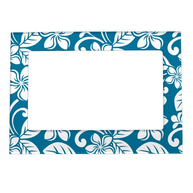 ISLAND PLUMERIA (CARIBBEAN BLUE) Magnetic Frame (Front)